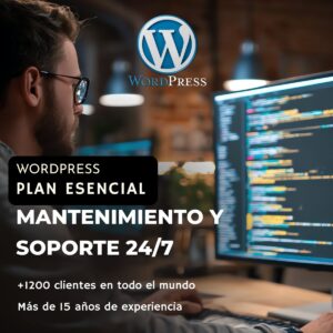 Servicio de Mantenimiento Web WordPress – Plan Esencial Mensual para Emprendedores: Seguridad, Backups Semanales, Soporte Rápido y Monitoreo 24/7